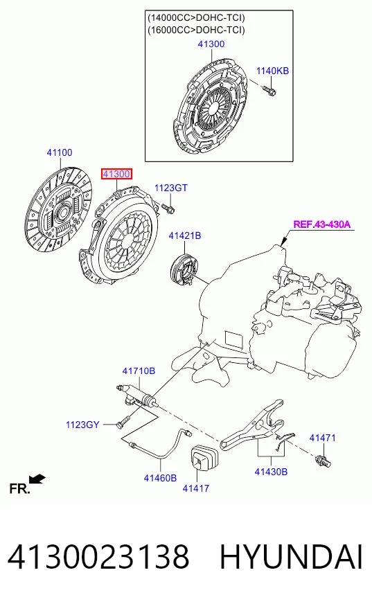  Docisk sprzęgła KIA Rio 3
