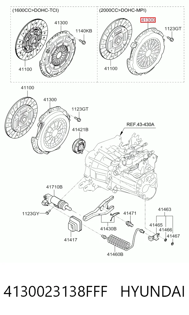 Docisk sprzęgła KIA Rio III