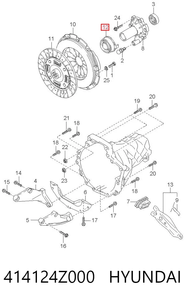 Łożysko wyciskowe sprzęgła FCR544622E Toyota