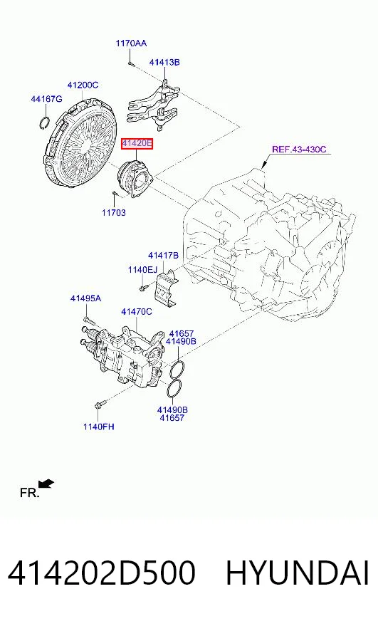 414202D500 Hyundai/Kia Łożysko wyciskowe sprzęgła