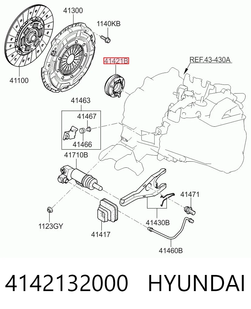  Łożysko wyciskowe sprzęgła Hyundai Tucson 3