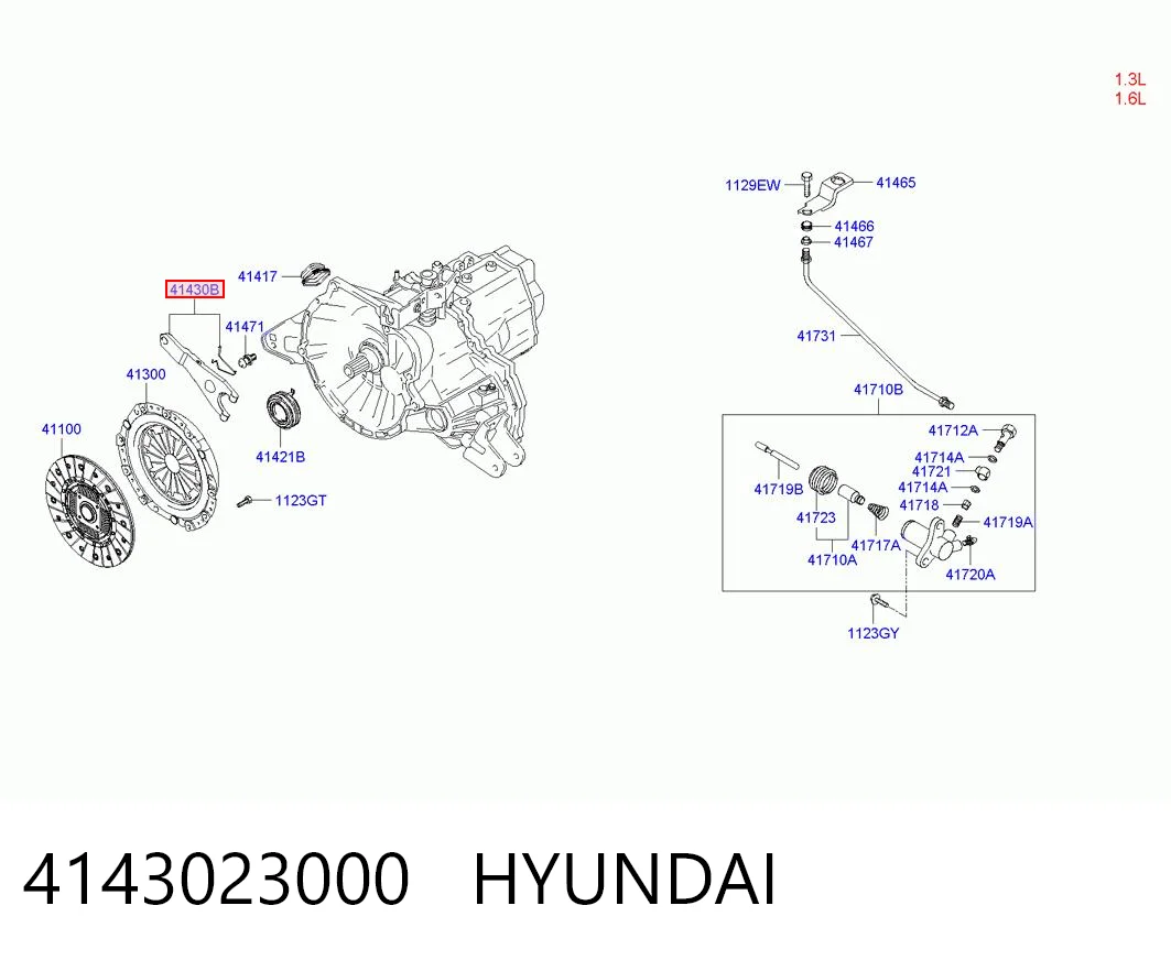 4143023000 Hyundai/Kia Widełki sprzęgła
