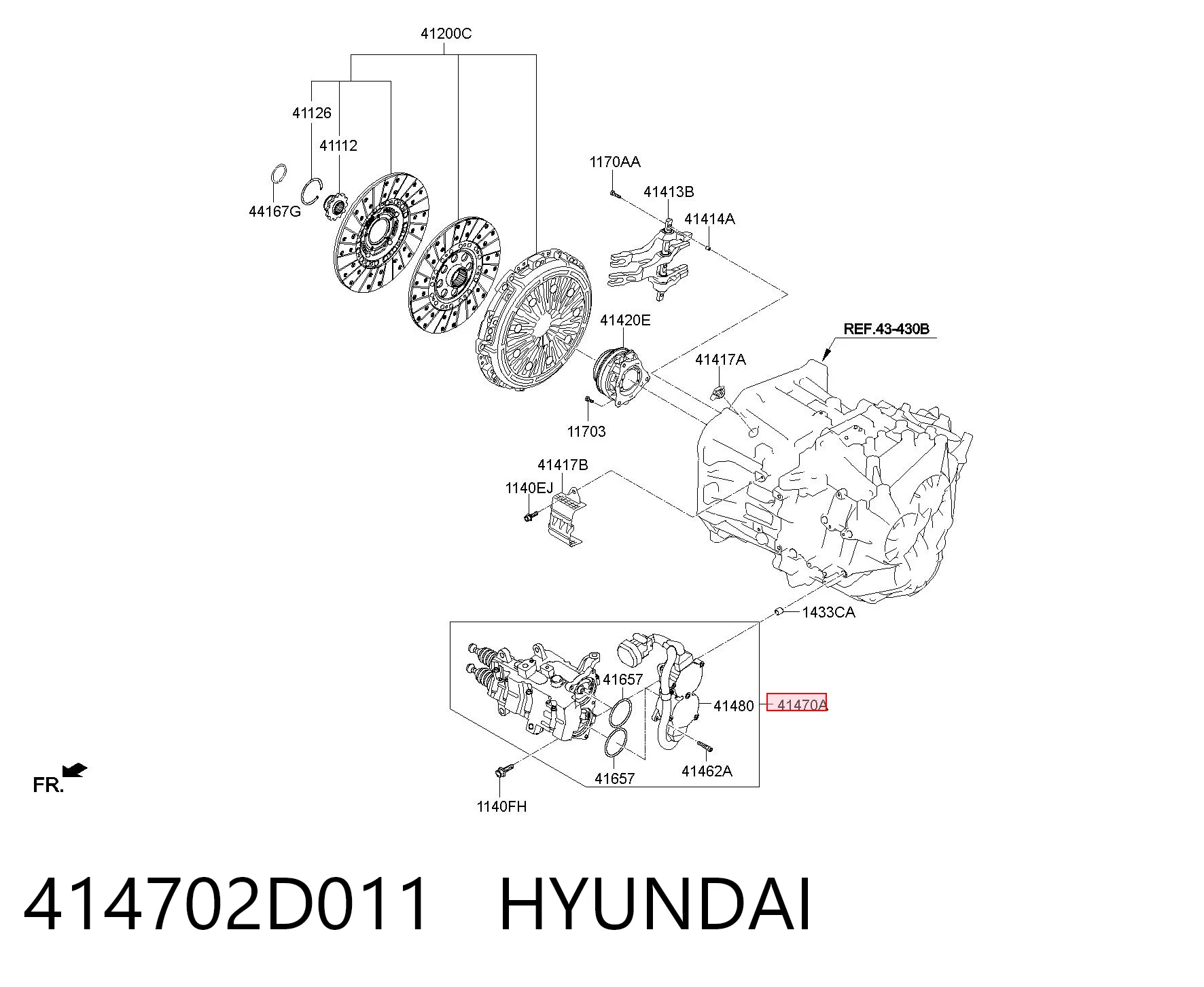 414702D011 Hyundai/Kia Aktuator sprzęgła