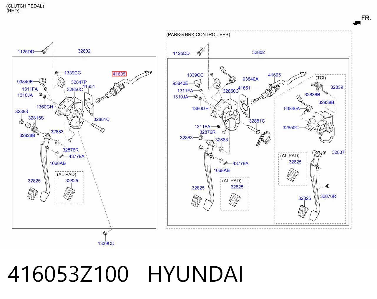 416053Z100 Hyundai/Kia Cylinder sprzęgła główny