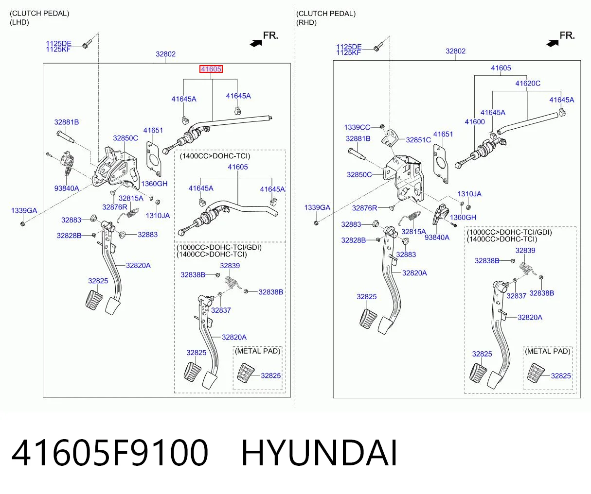 41605F9100 Hyundai/Kia Cylinder sprzęgła główny