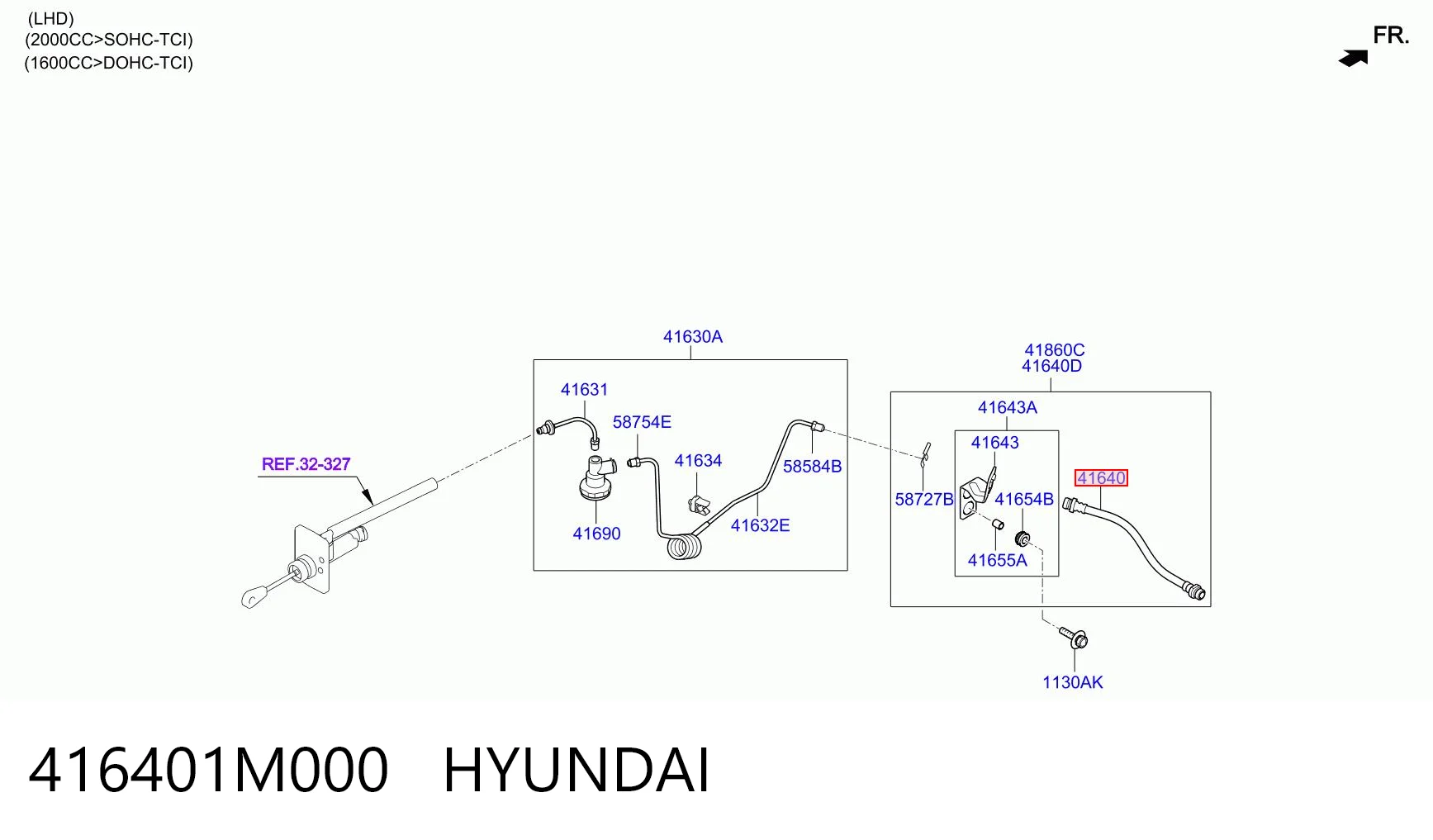 Przewód sprzęgła do Hyundai Elantra V MD