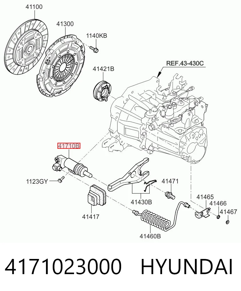 4171023000 Hyundai/Kia Cylinder roboczy sprzęgła