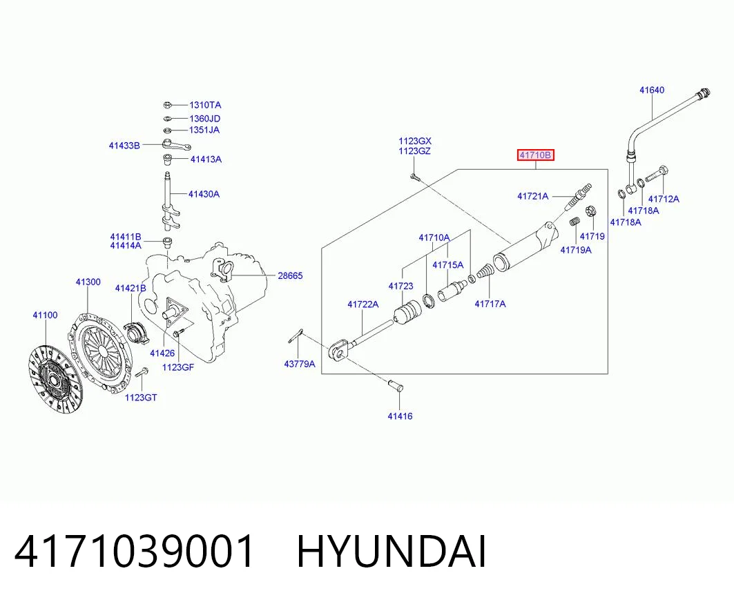 4171039001 Hyundai/Kia Cylinder roboczy sprzęgła