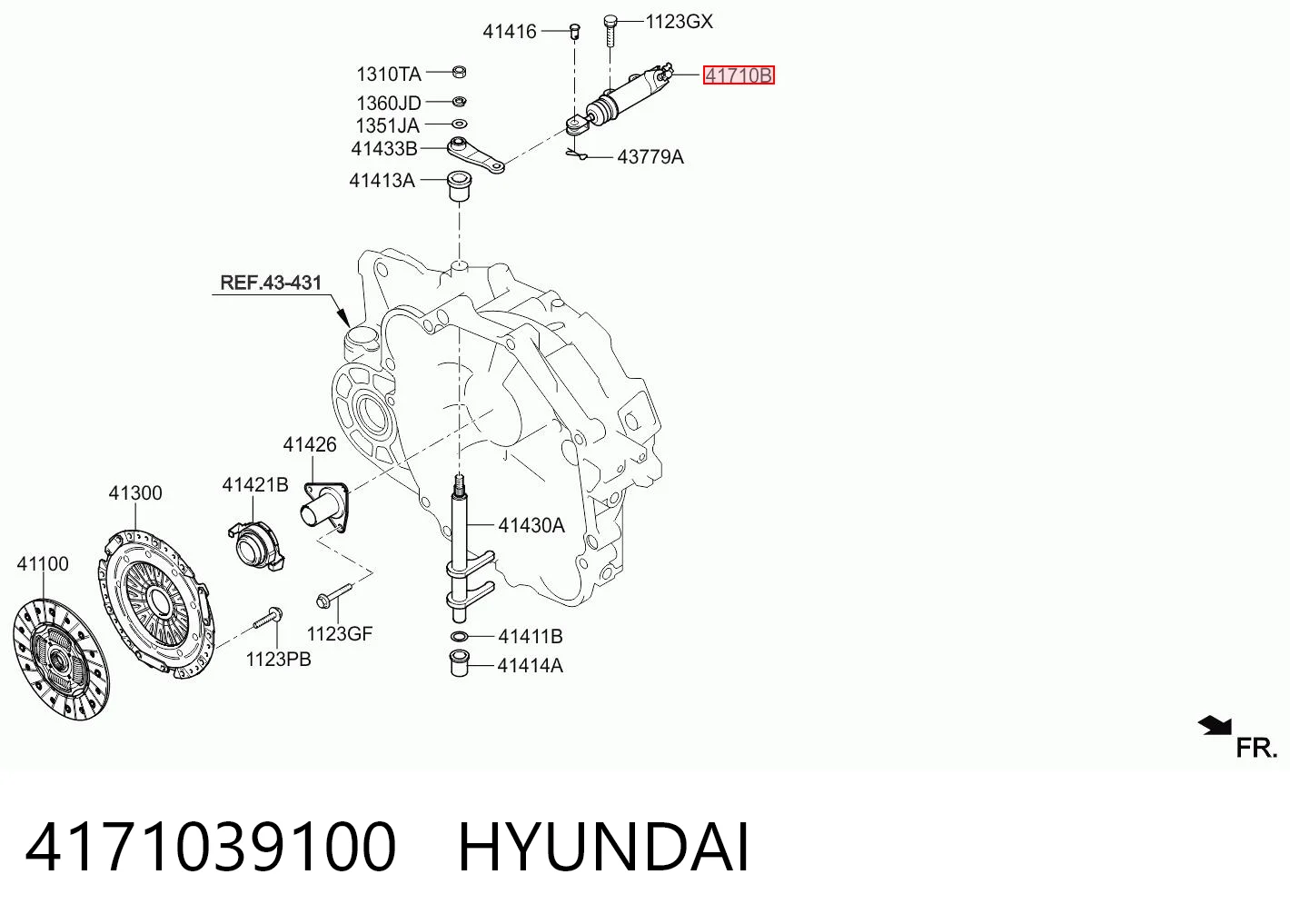 4171039100 Hyundai/Kia Cylinder roboczy sprzęgła