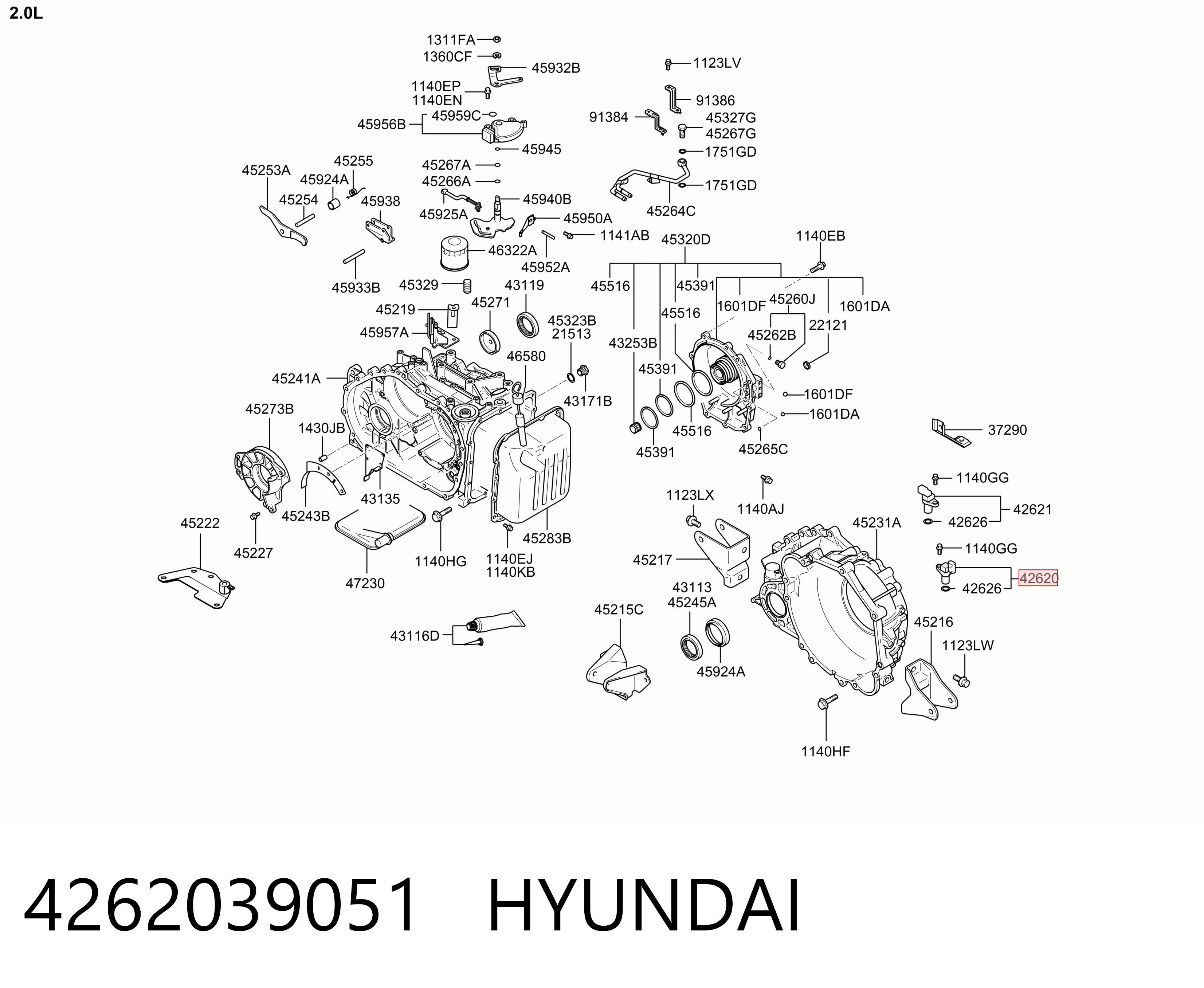 4262039051 Hyundai/Kia Czujnik prędkości