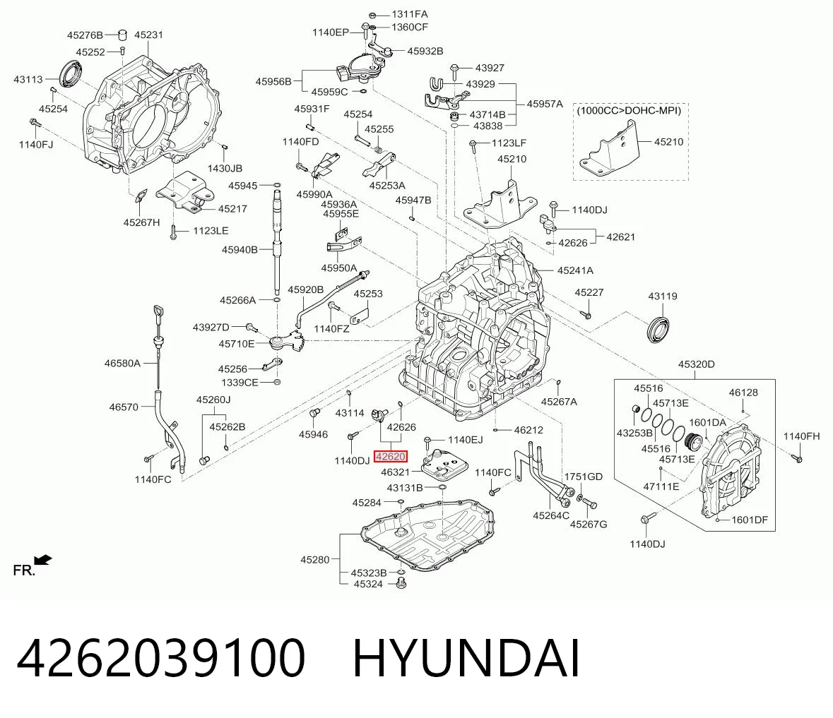 4262039100 Hyundai/Kia Czujnik prędkości