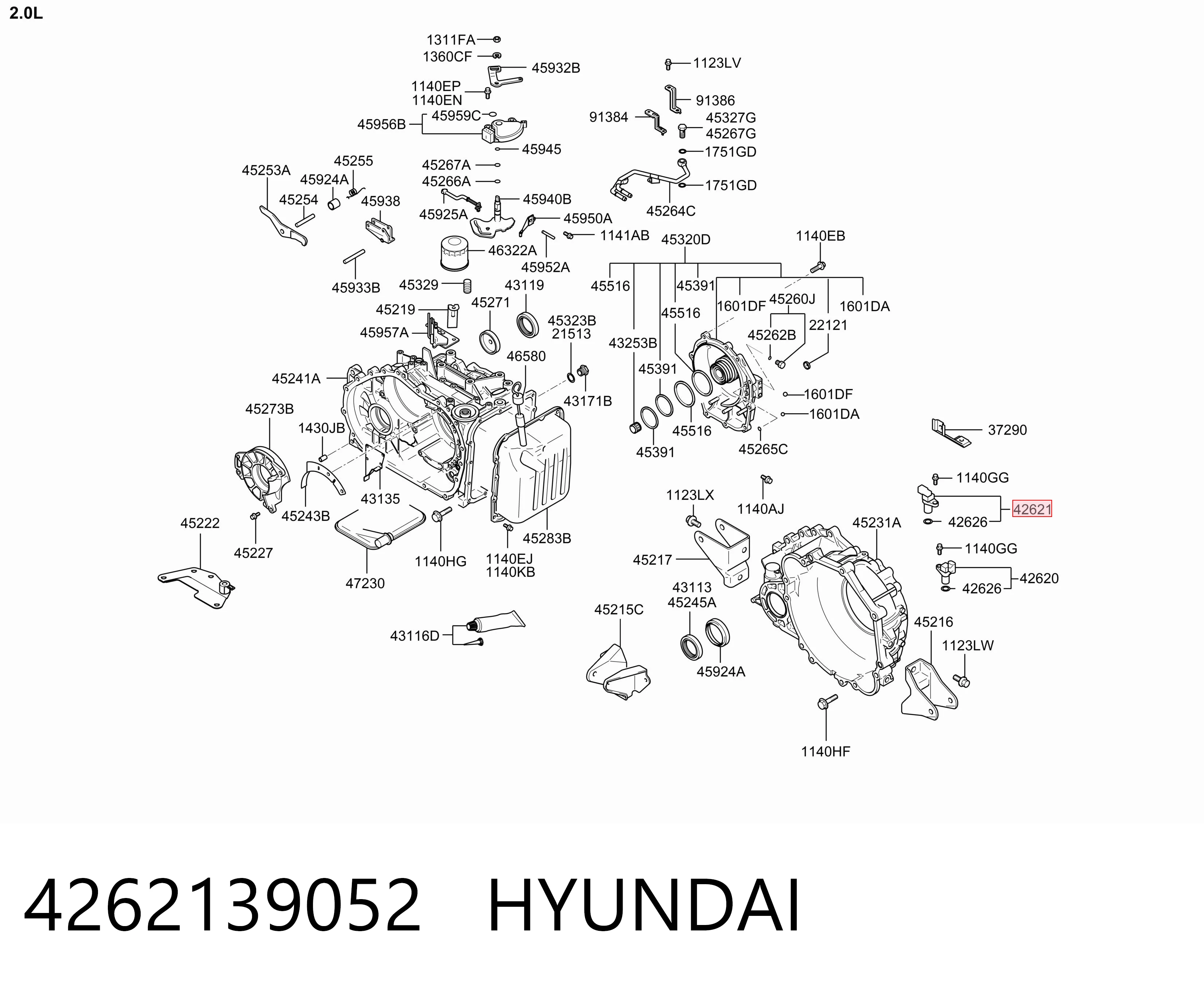 4262139052 Hyundai/Kia Czujnik prędkości