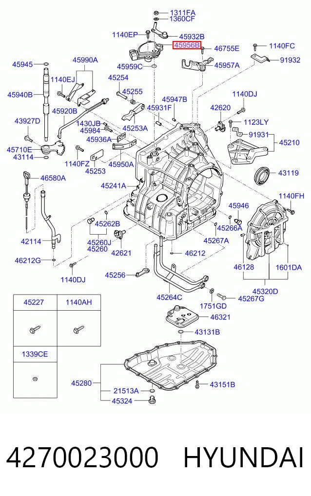 4270023000 Hyundai/Kia Czujnik położenia wybieraka automatycznej skrzyni biegów