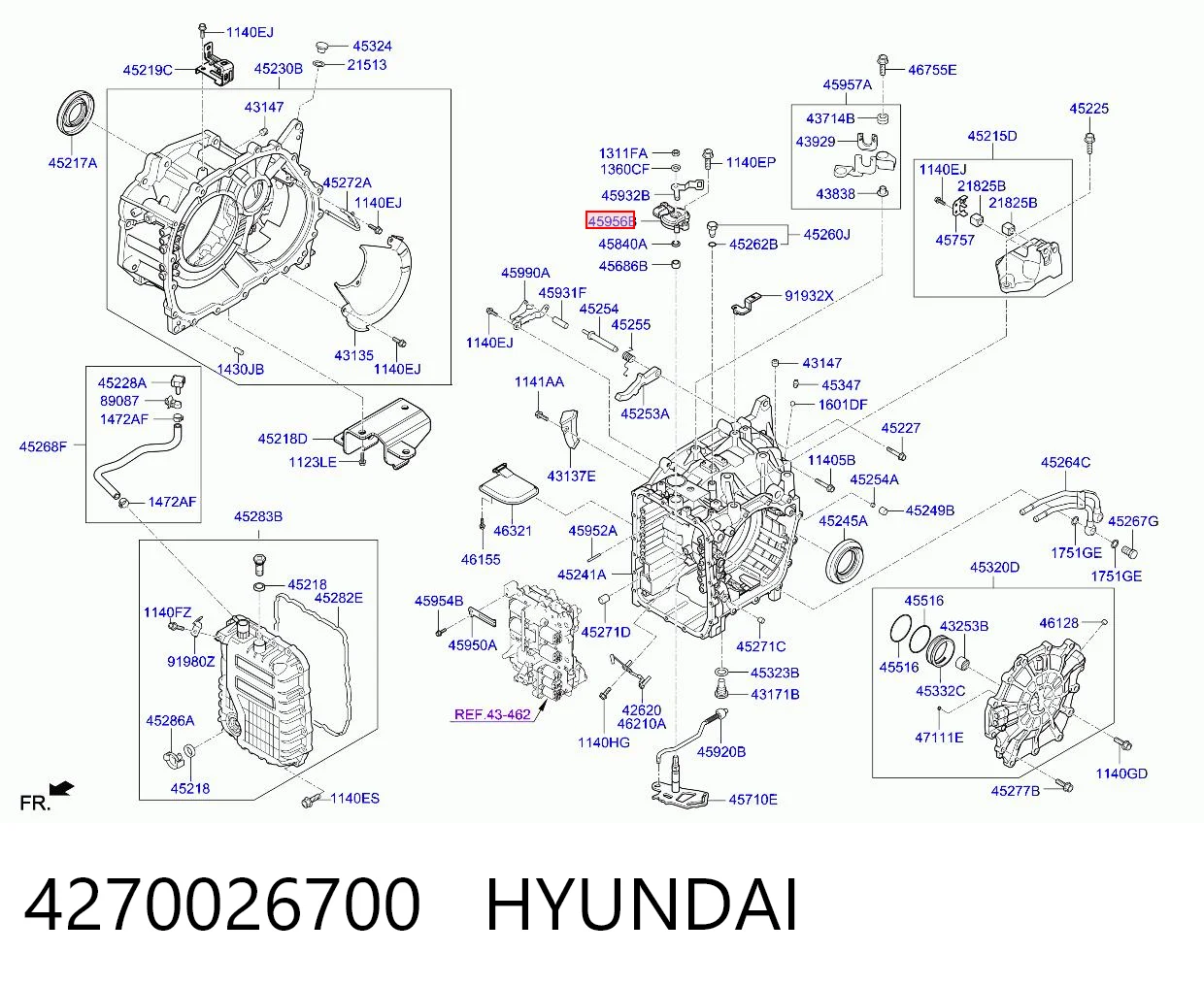 4270026700 Hyundai/Kia Czujnik położenia wybieraka automatycznej skrzyni biegów
