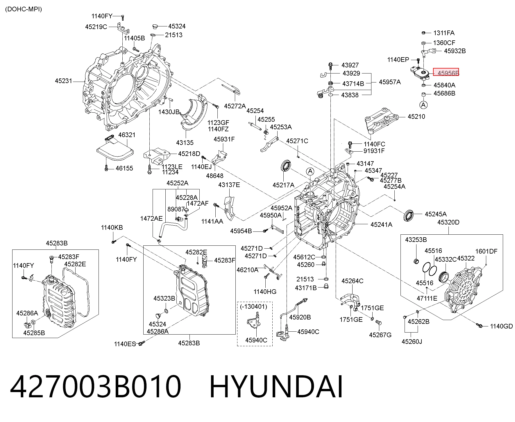 427003B010 Hyundai/Kia Czujnik automatycznej skrzyni biegów