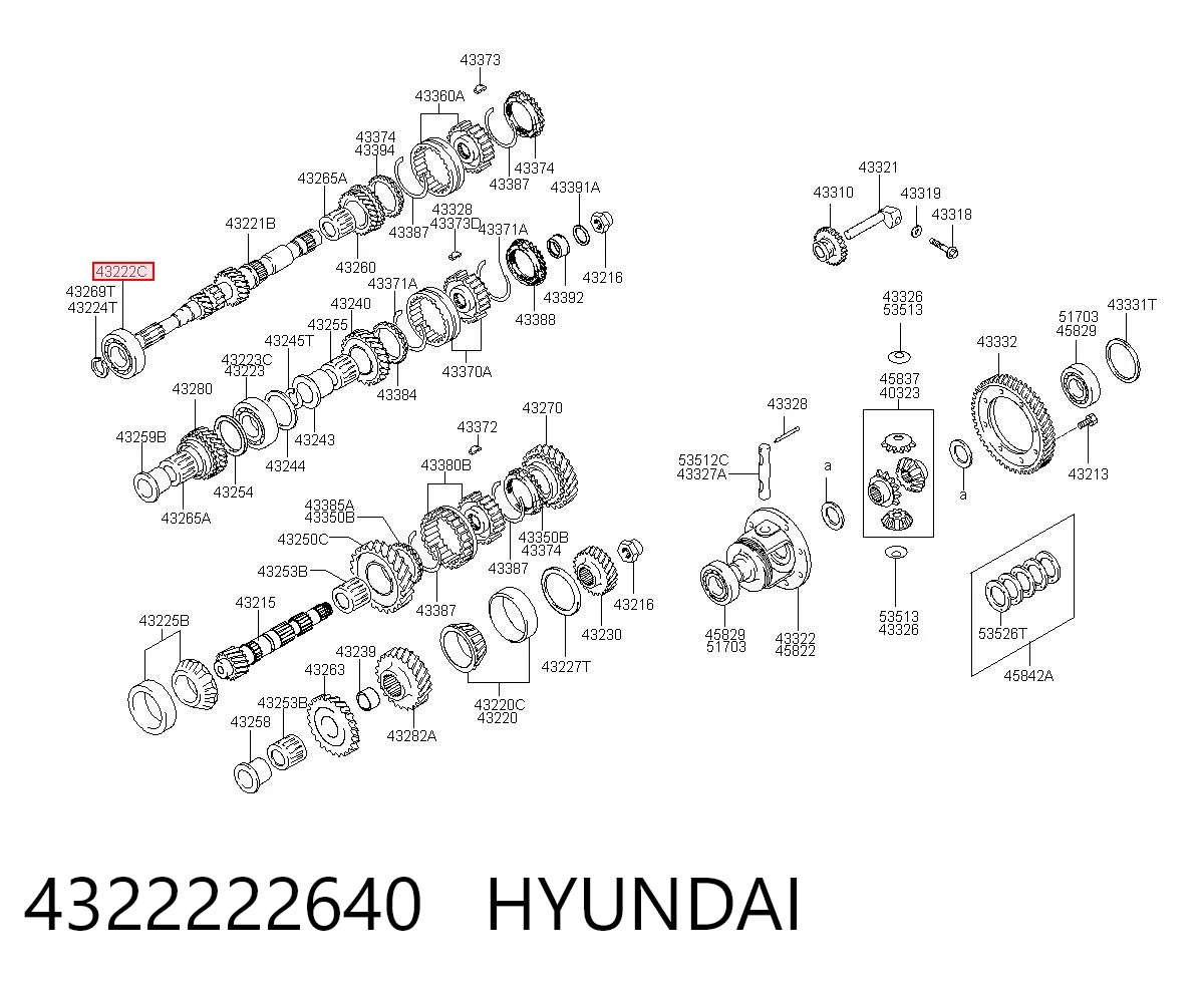 Łożysko wału sprzęgłowego skrzyni biegów do Hyundai Accent I 