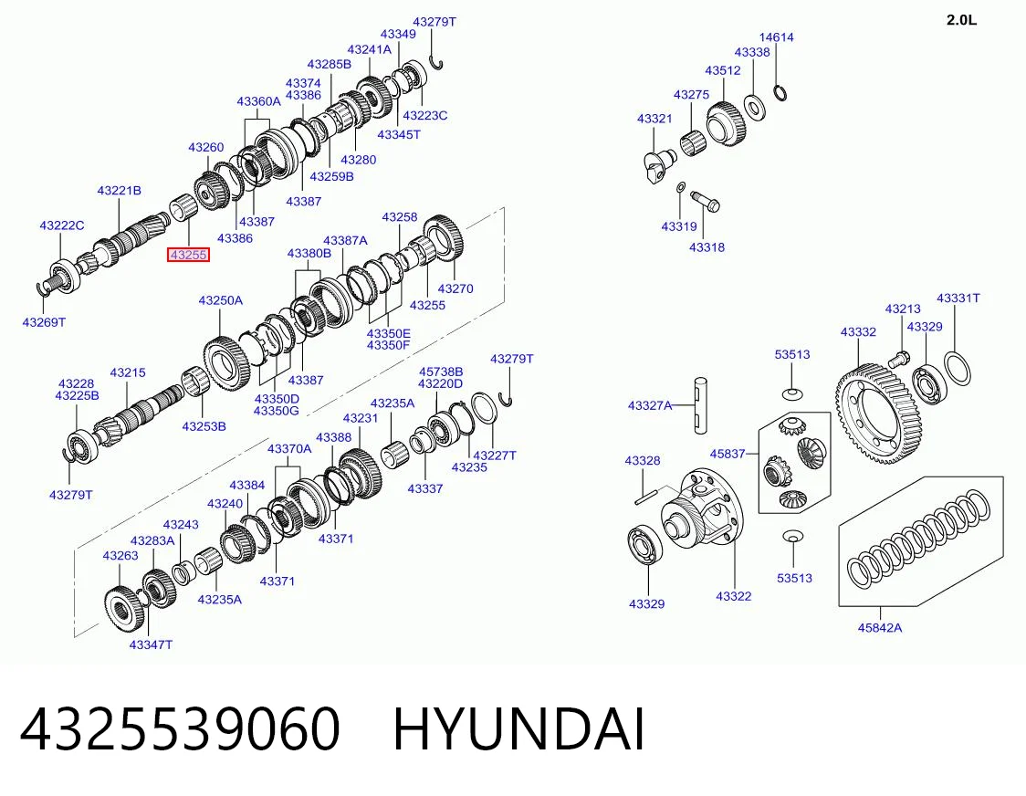 Łożysko skrzyni biegów do Hyundai Sonata EU4