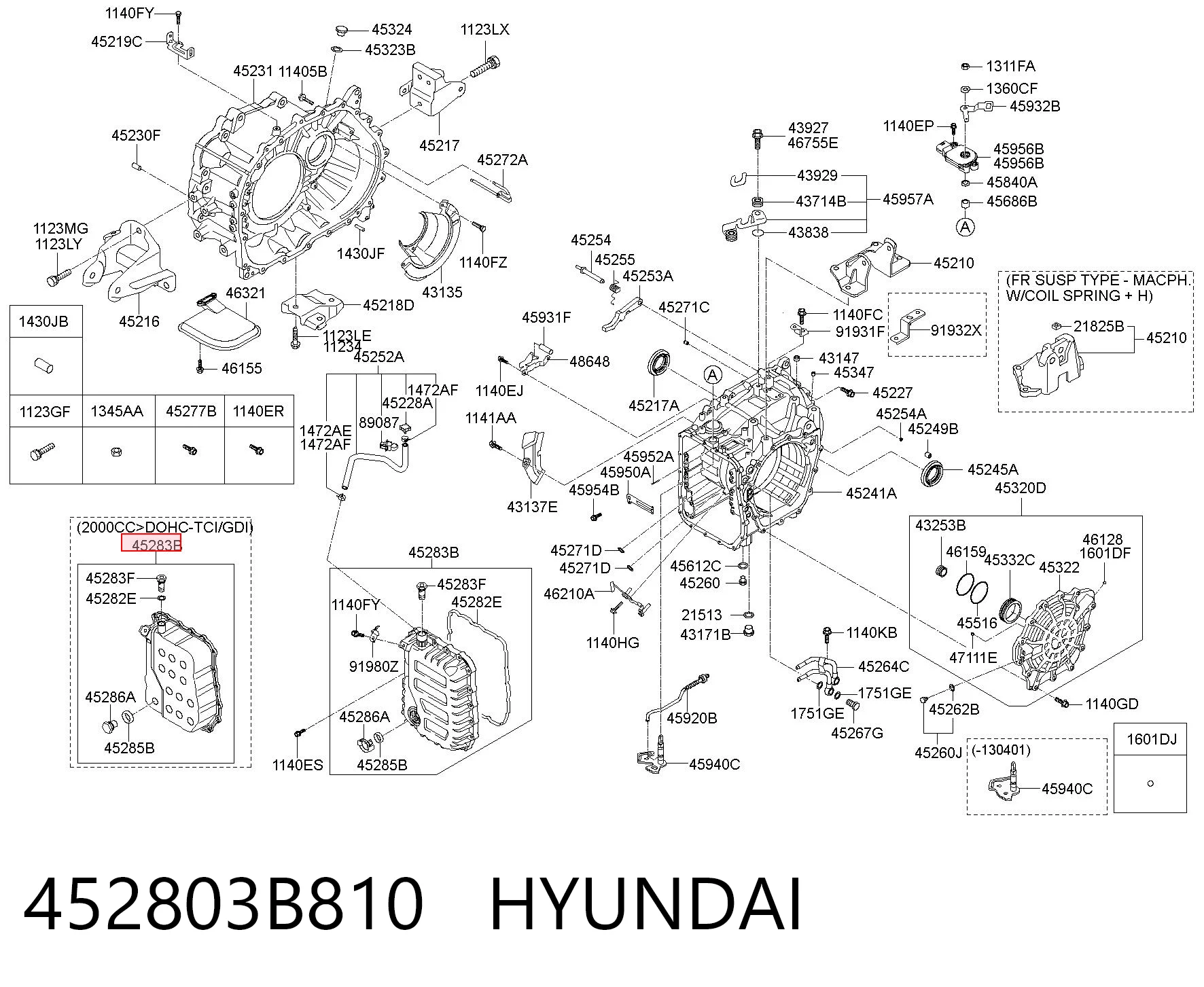 452803B810 Hyundai/Kia Miska automatycznej skrzyni biegów