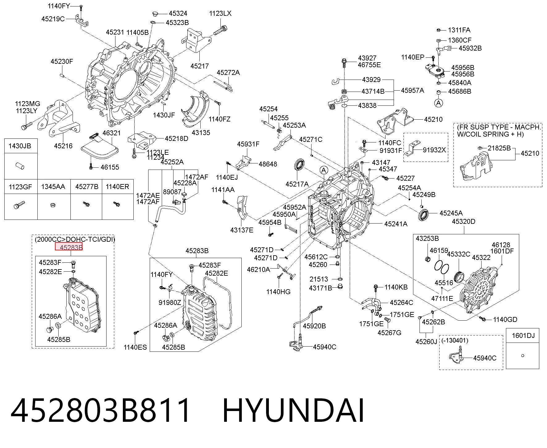 452803B811 Hyundai/Kia Miska automatycznej skrzyni biegów