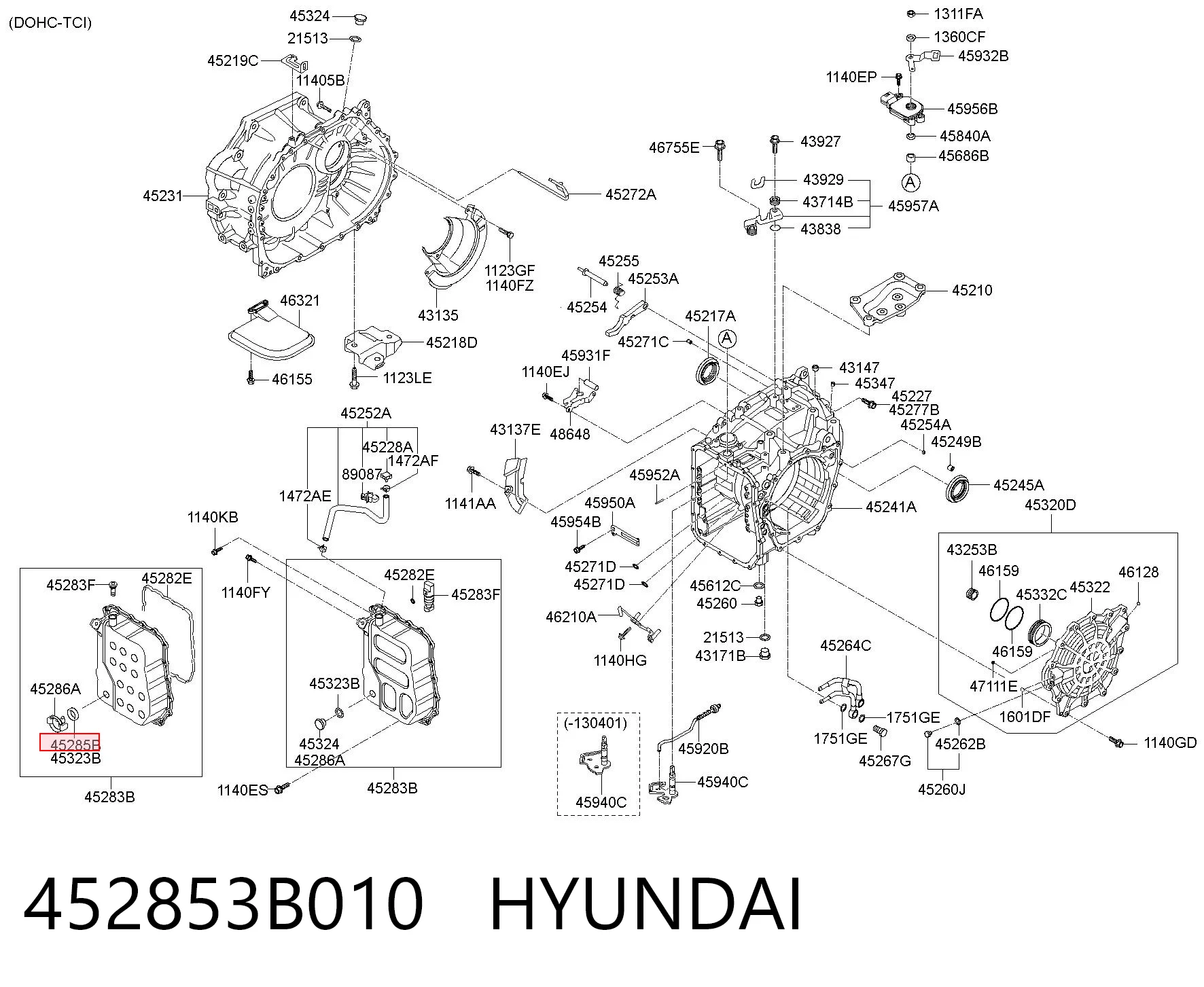 452853B010 Hyundai/Kia Uszczelka pompy oleju automatycznej skrzyni biegów