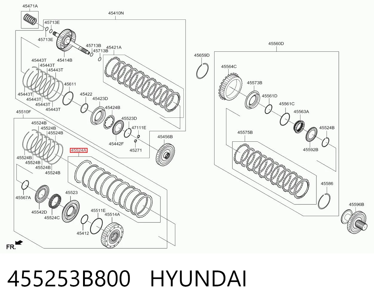 455253B800 Hyundai/Kia Tarcza sprzęgła