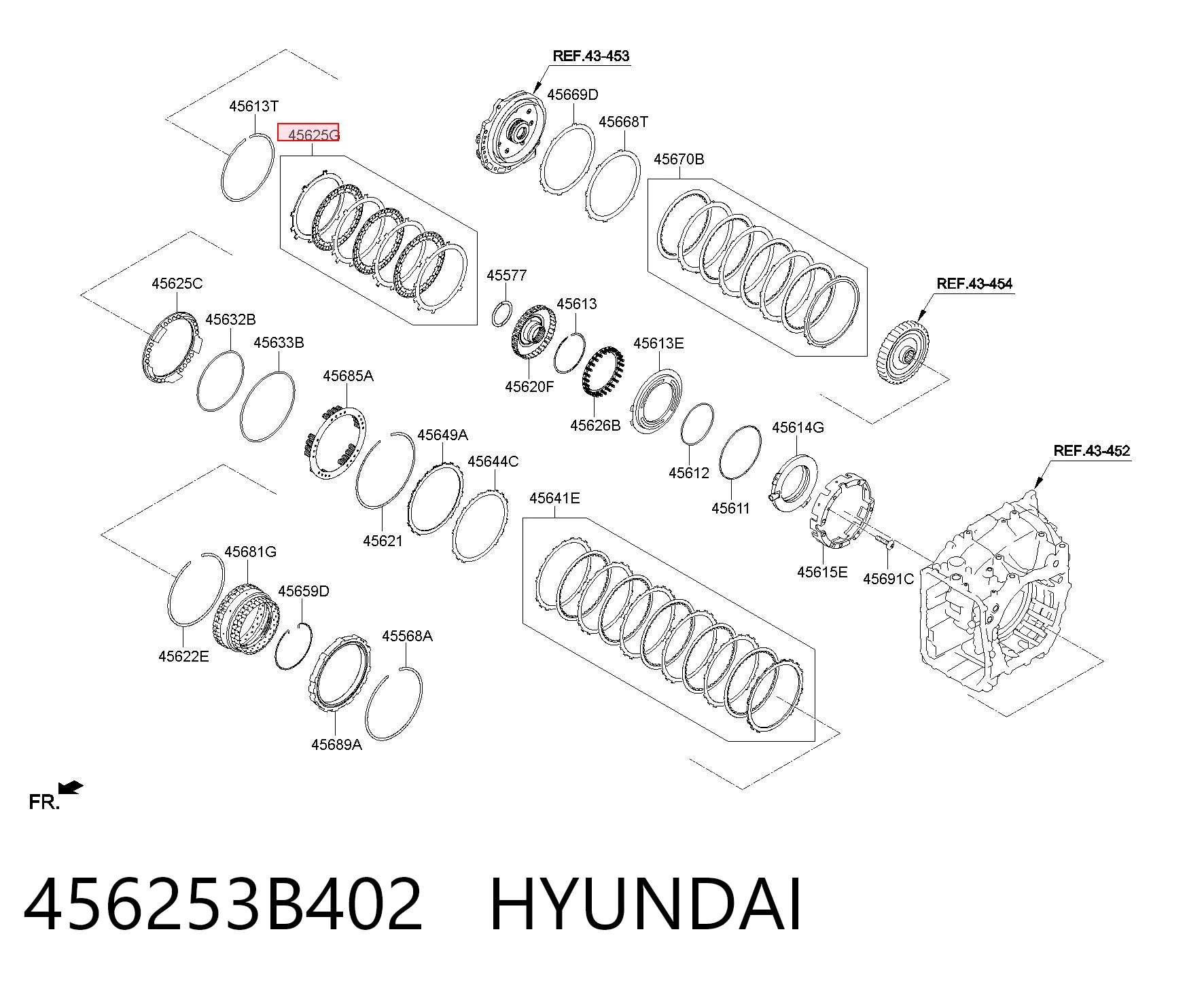 456253B402 Hyundai/Kia Tarcza sprzęgła