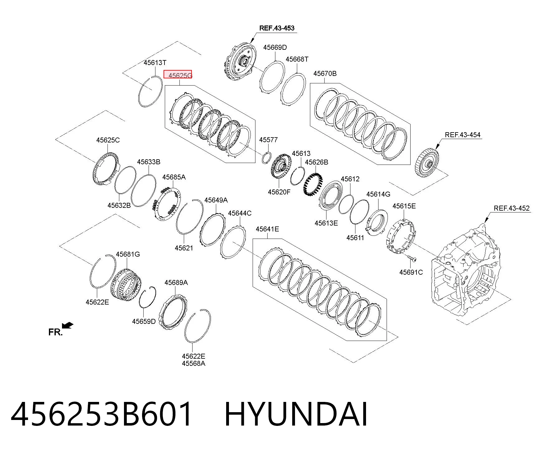 456253B601 Hyundai/Kia Tarcza sprzęgła