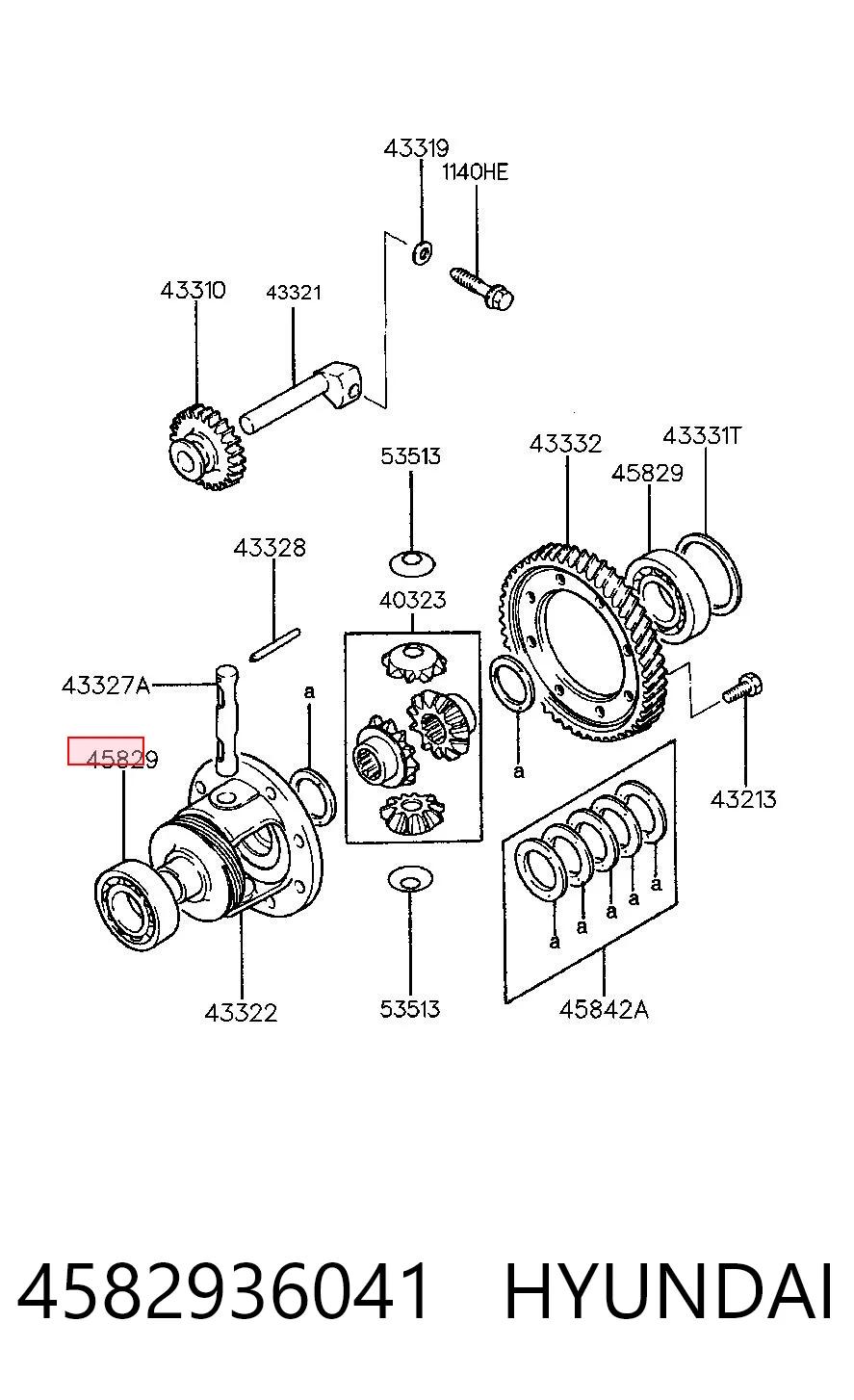 Łożysko skrzyni biegów do Hyundai Accent X-3