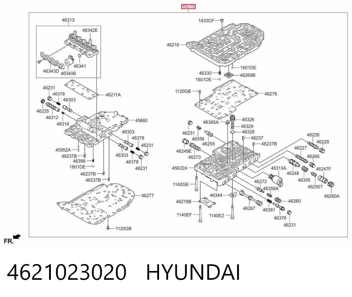 4621023020 Hyundai/Kia Blok zaworowy automatycznej skrzyni biegów