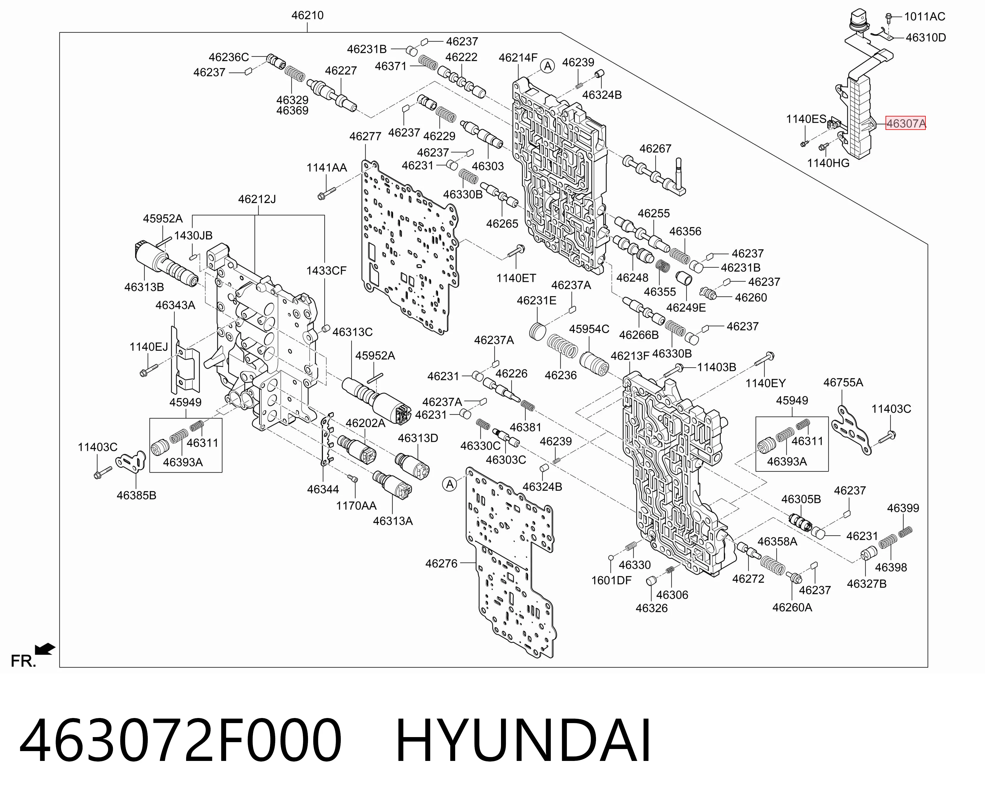463072F000 Hyundai/Kia Wiązka przewodów automatycznej skrzyni biegów