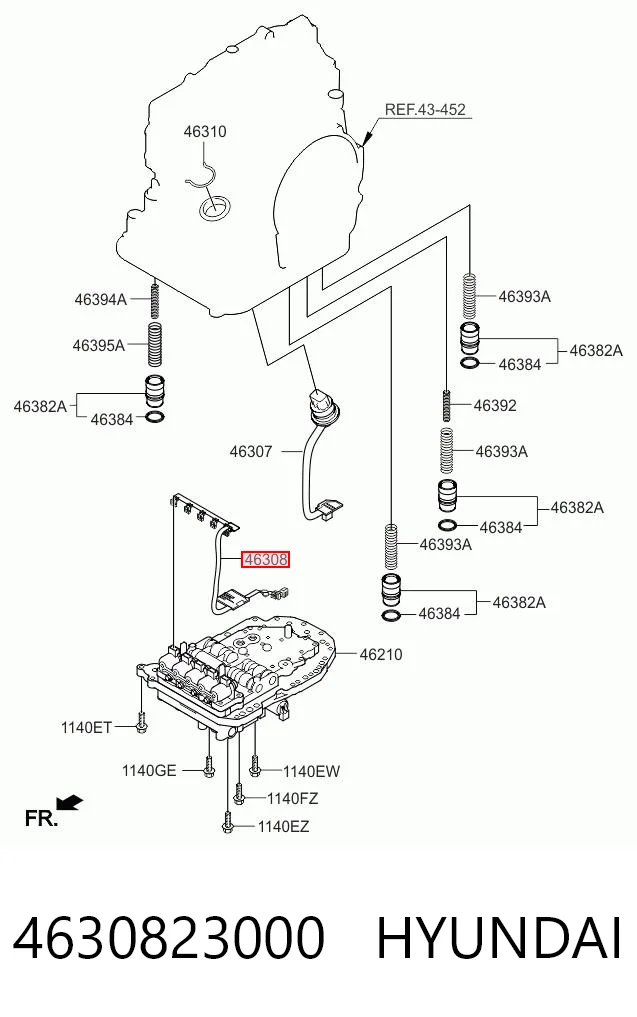 4630823000 Hyundai/Kia Wiązka przewodów automatycznej skrzyni biegów