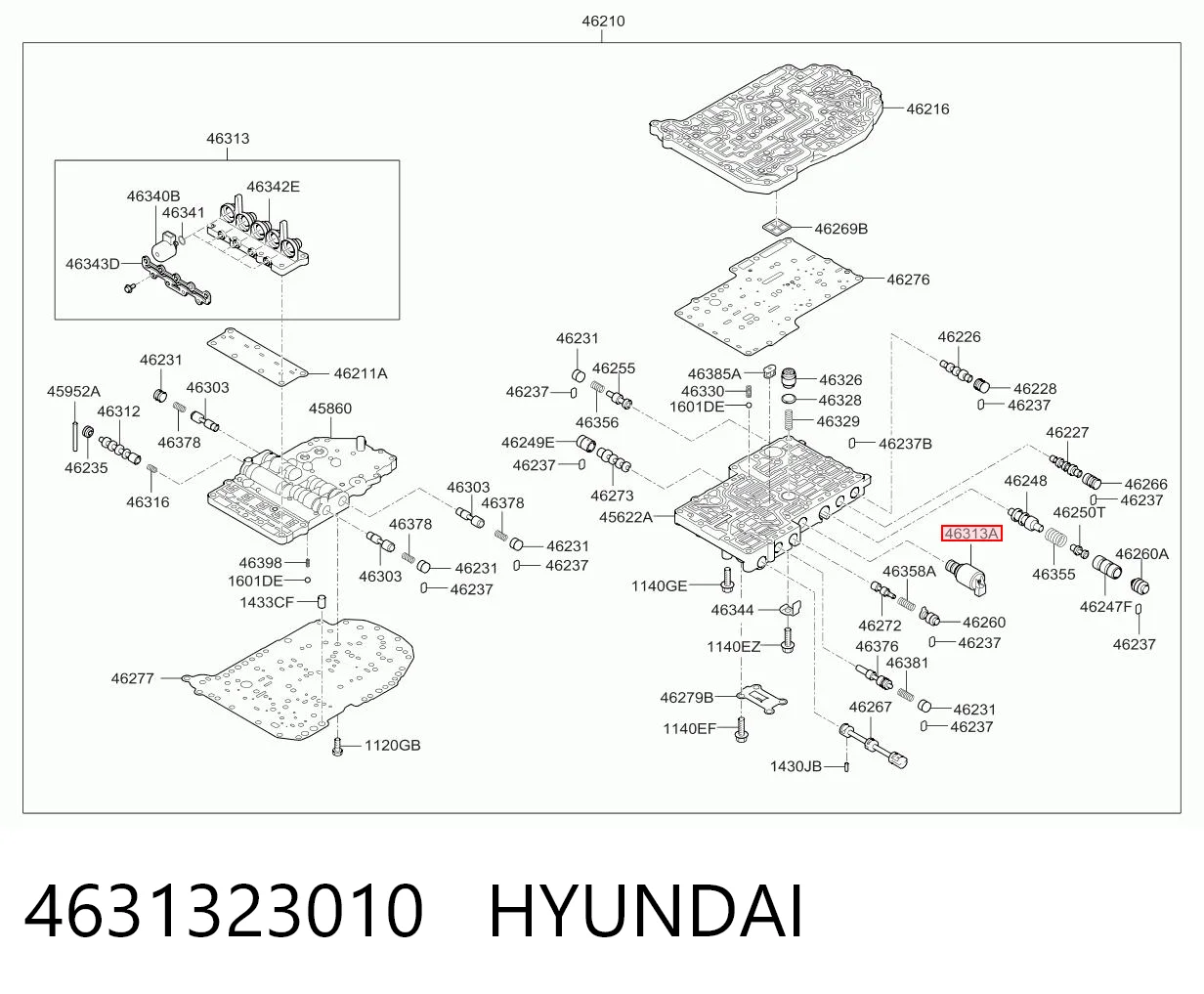 4631323010 Hyundai/Kia Solenoid automatycznej skrzyni biegów