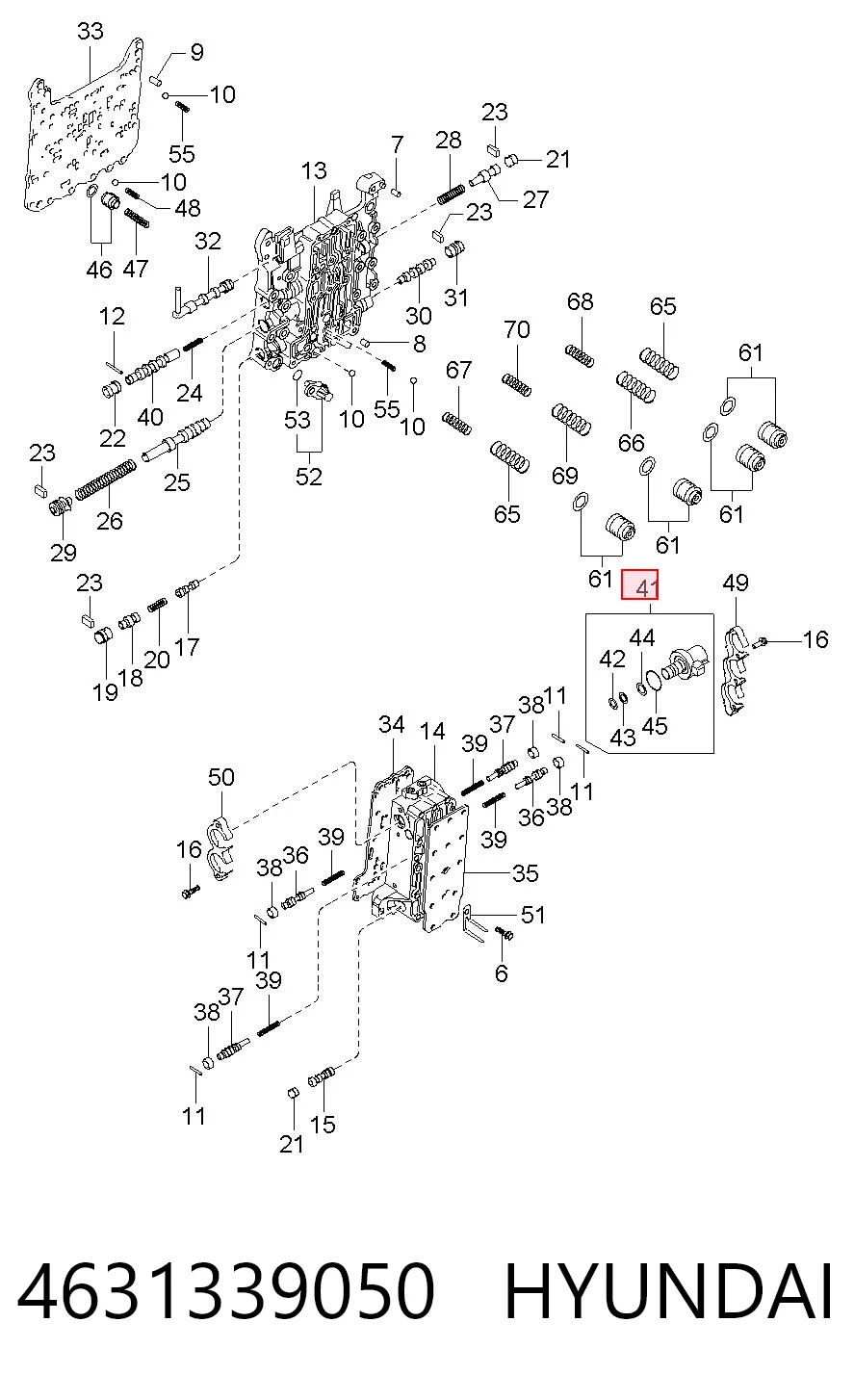 4631339050 Hyundai/Kia Solenoid automatycznej skrzyni biegów