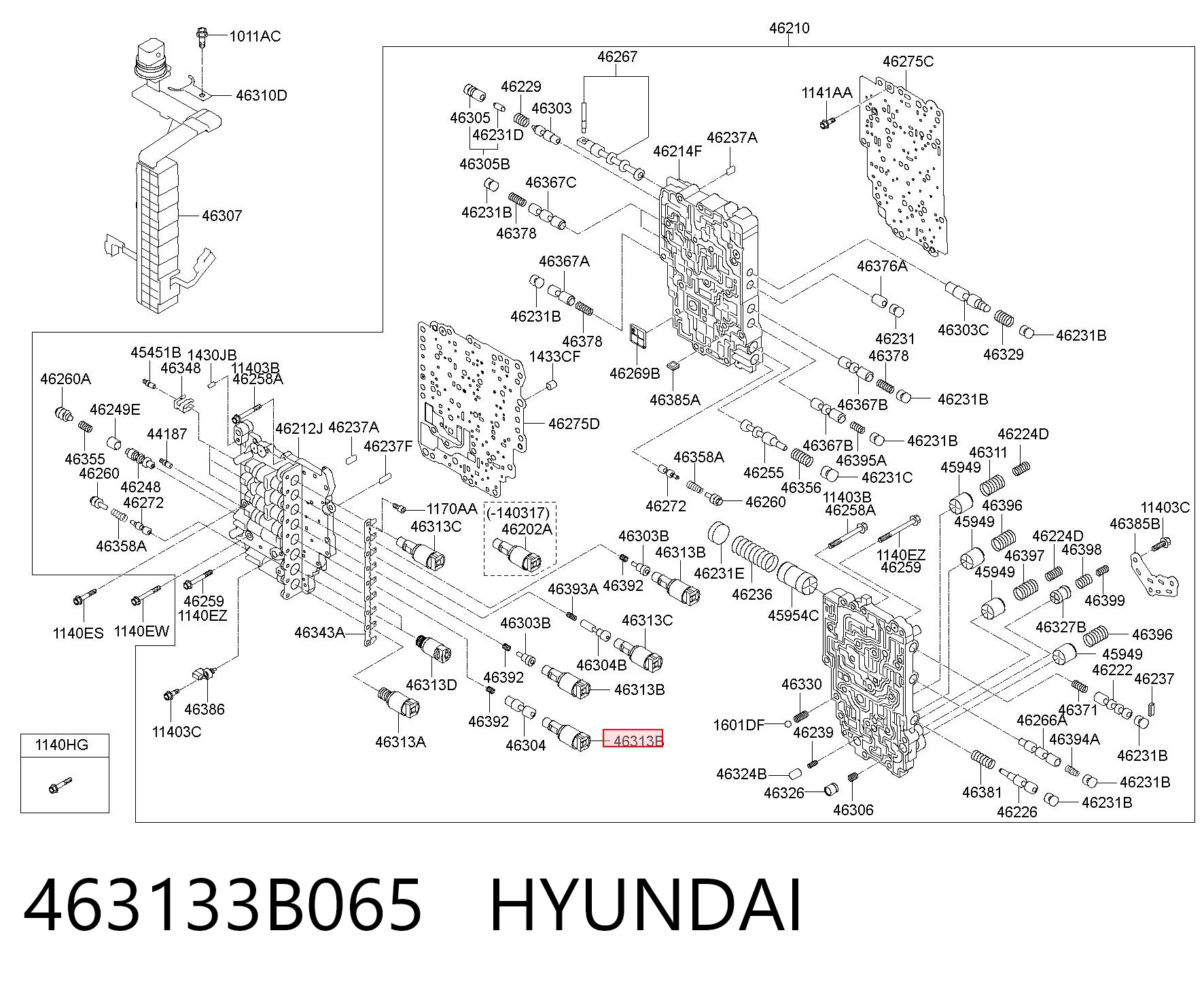 463133B065 Hyundai/Kia Solenoid automatycznej skrzyni biegów