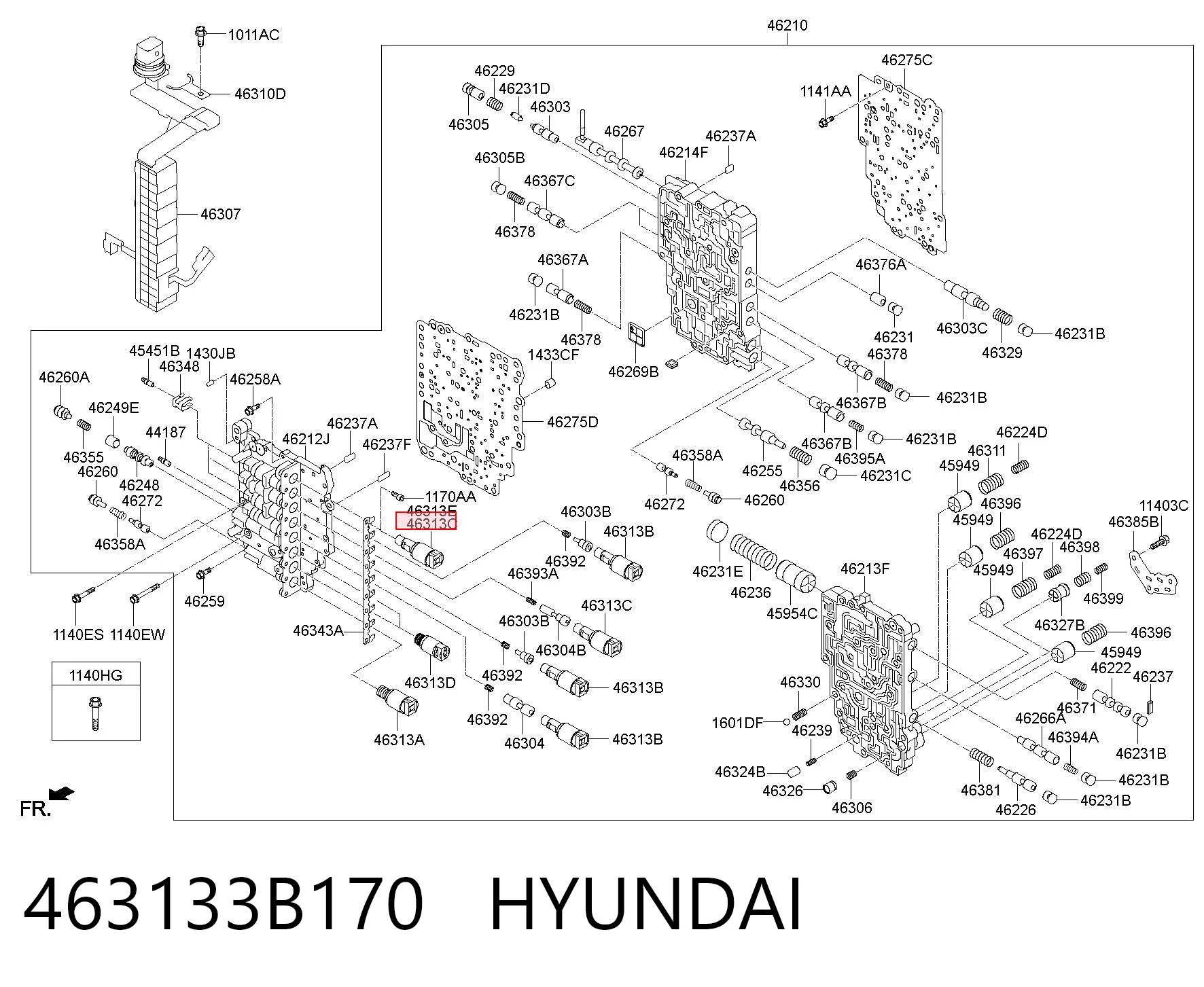 463133B170 Hyundai/Kia Solenoid automatycznej skrzyni biegów