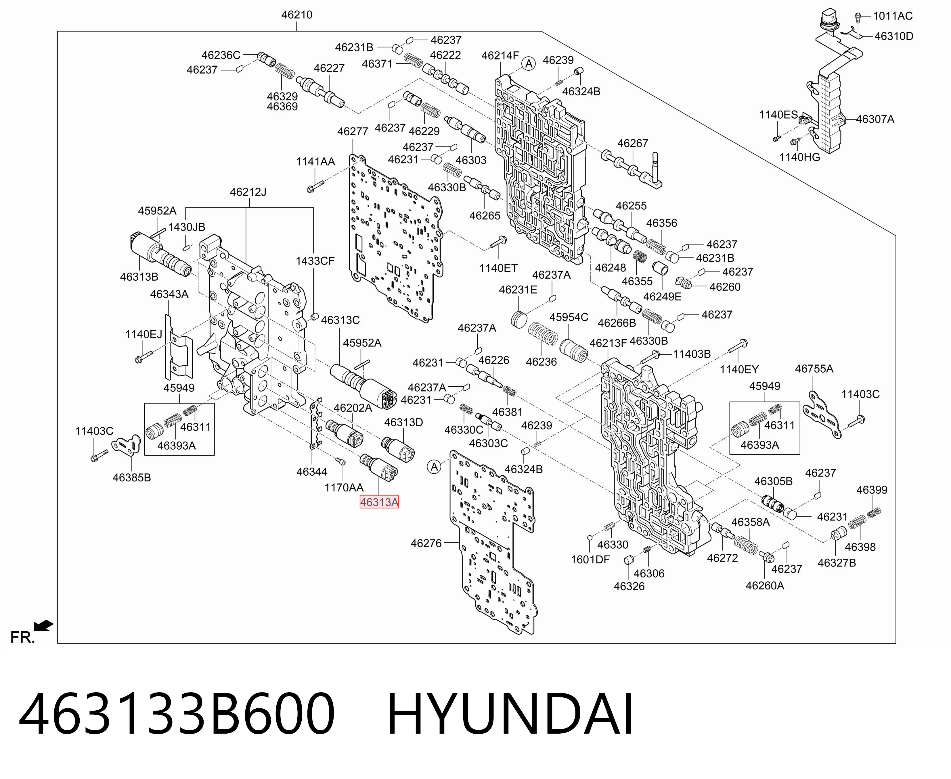 463133B600 Hyundai/Kia Solenoid automatycznej skrzyni biegów