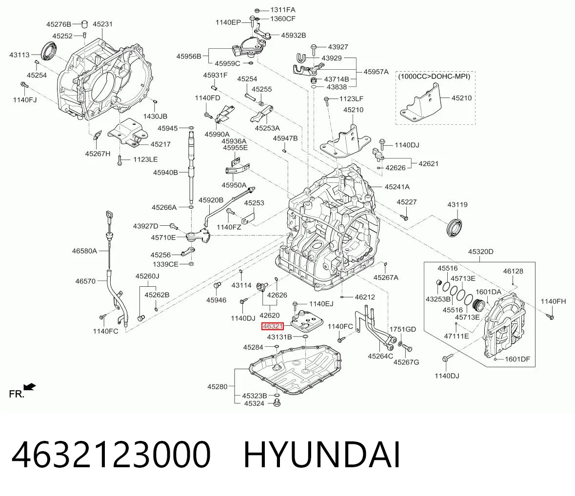 4632123000 Hyundai/Kia Filtr automatycznej skrzyni biegów