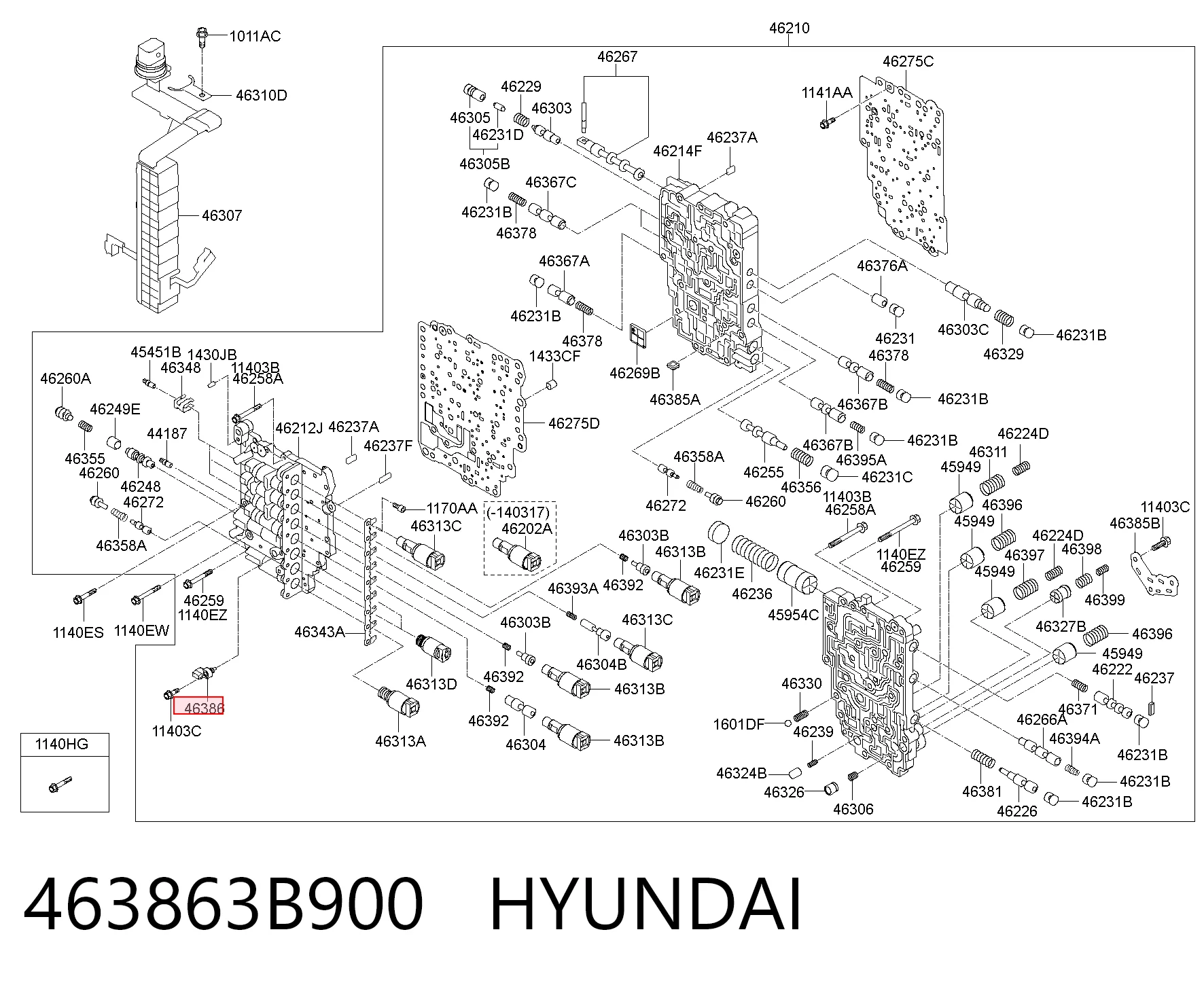 463863B900 Hyundai/Kia Czujnik temperatury oleju w automatycznej skrzyni biegów