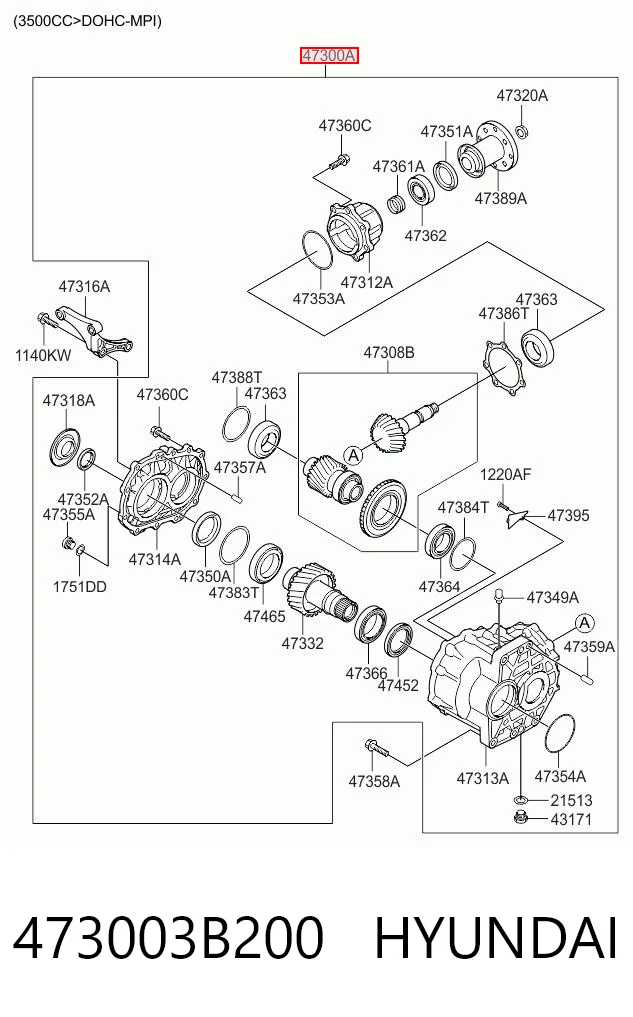 473003B200 Hyundai/Kia Skrzynia rozdzielcza