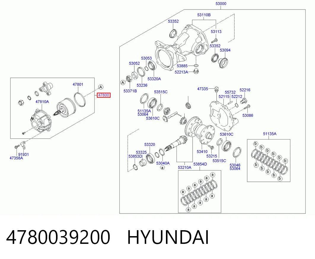 4780039200 Hyundai/Kia Sprzęgło wiskotyczne przegubu Cardana