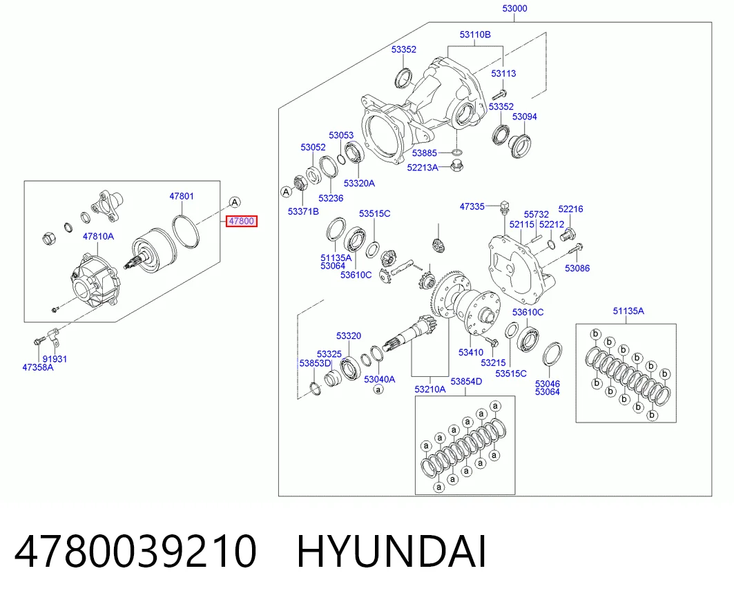 4780039210 Hyundai/Kia Sprzęgło wiskotyczne przegubu Cardana