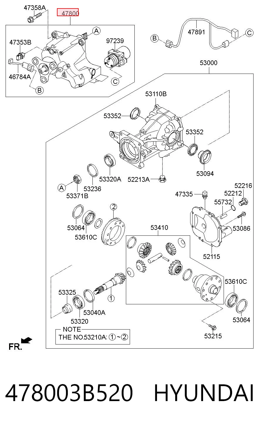 478003B520 Hyundai/Kia Sprzęgło załączania tylnego mostu