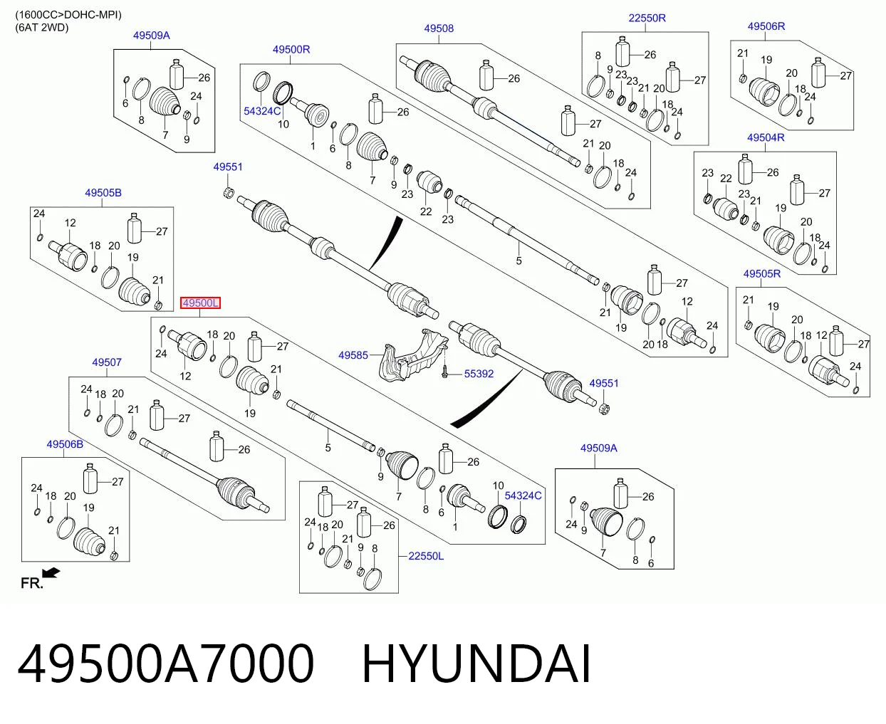 49500A7000 Hyundai/Kia