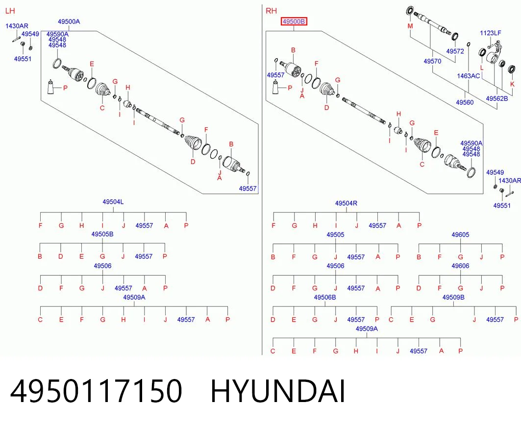Półoś napędowa przednia prawa do Hyundai Matrix  FC