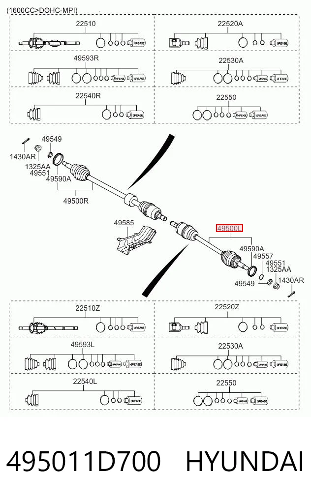 495011D700 Hyundai/Kia