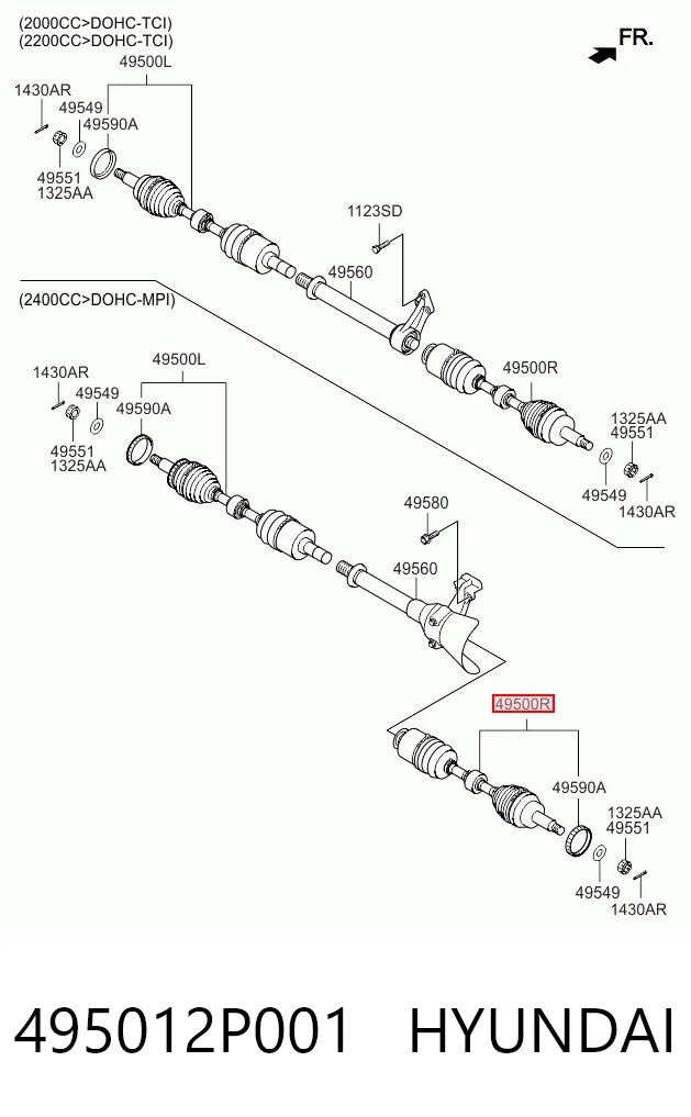 495012P001 Hyundai/Kia