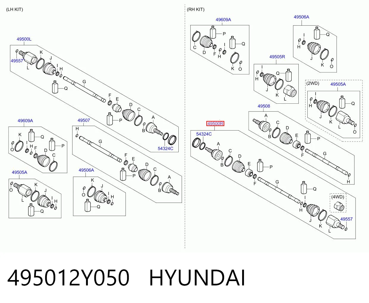 495012Y050 Hyundai/Kia