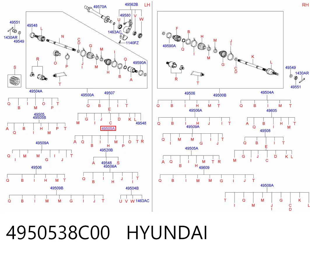 4950538C00 Hyundai/Kia
