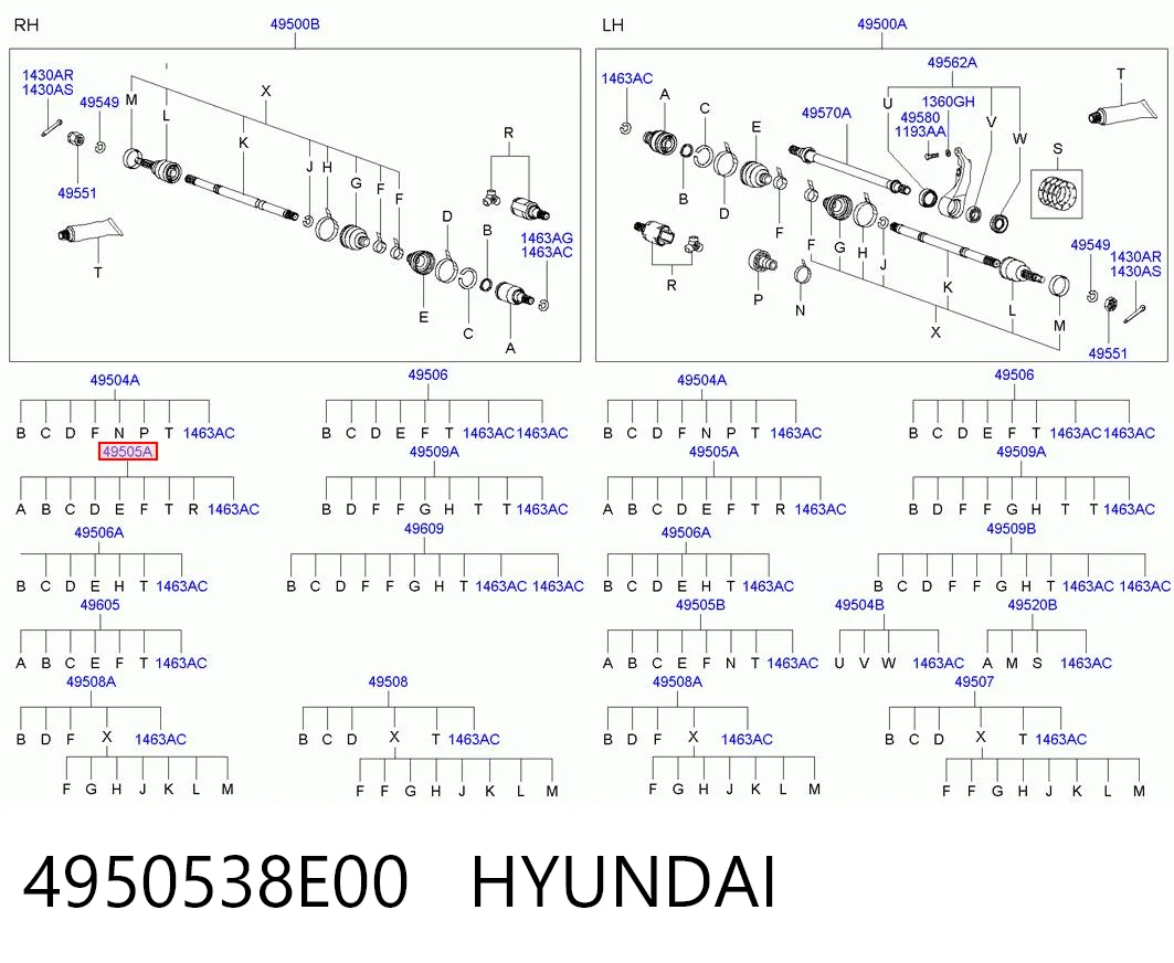 4950538E00 Hyundai/Kia