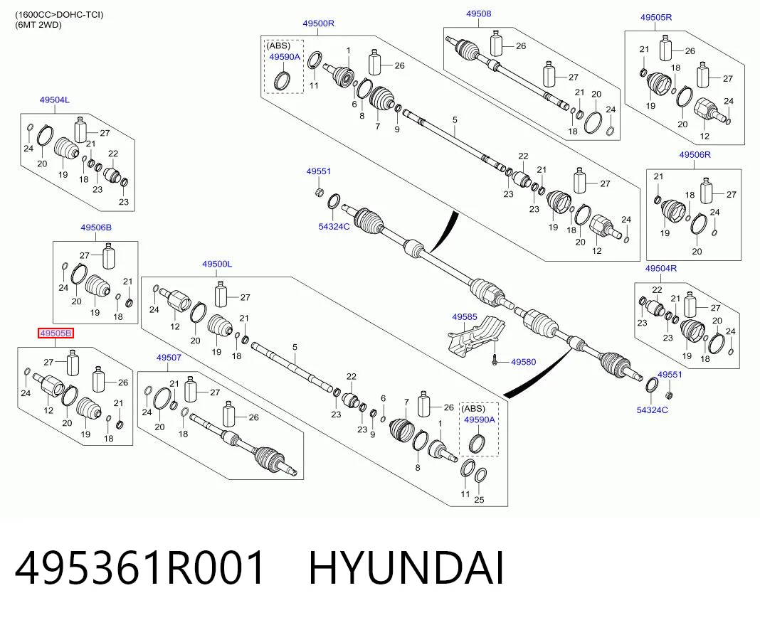 495361R001 Hyundai/Kia
